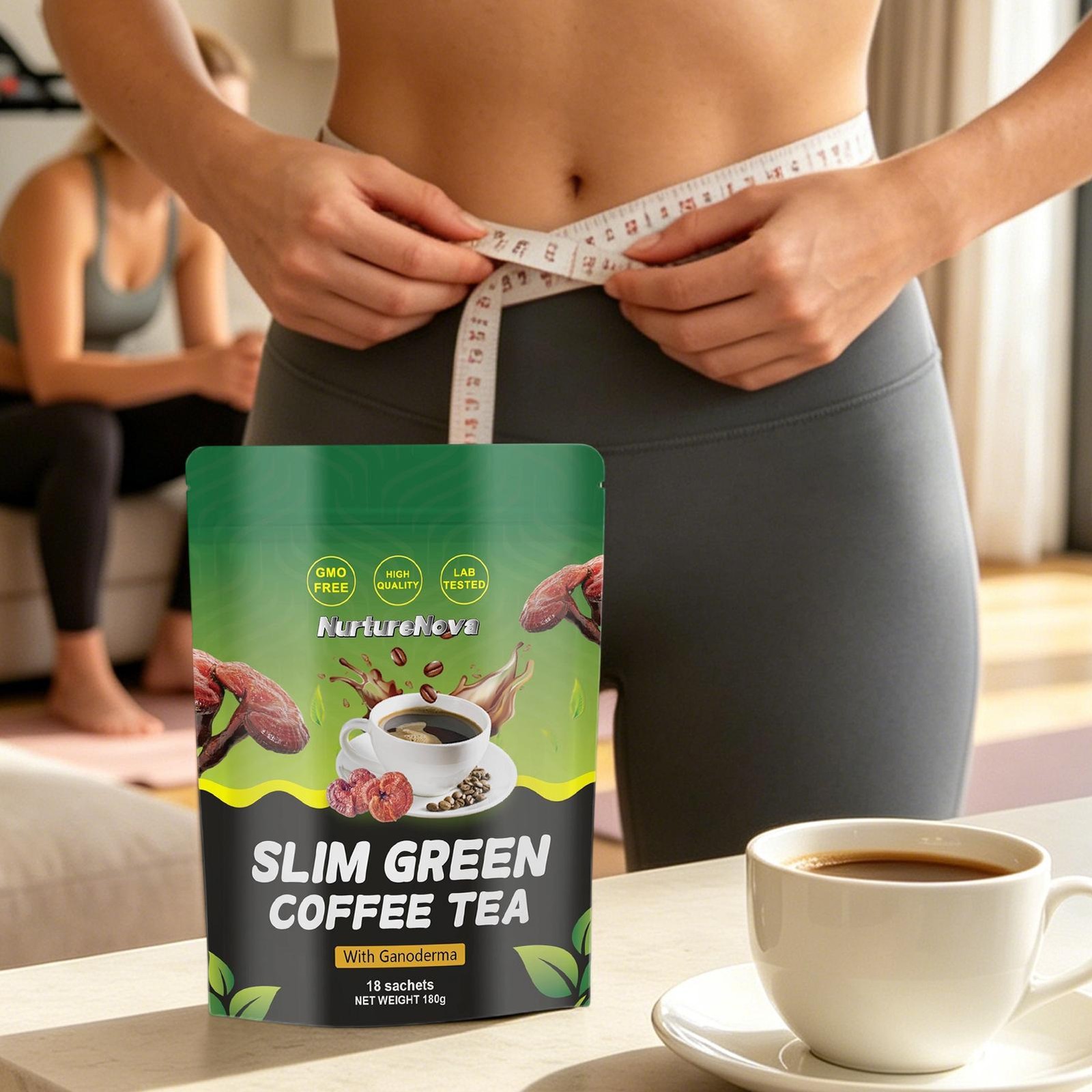 SLIM Green Coffee Ganoderma WEIGHT LOSS Control Detox Tea – USA Seller 18 Pcs