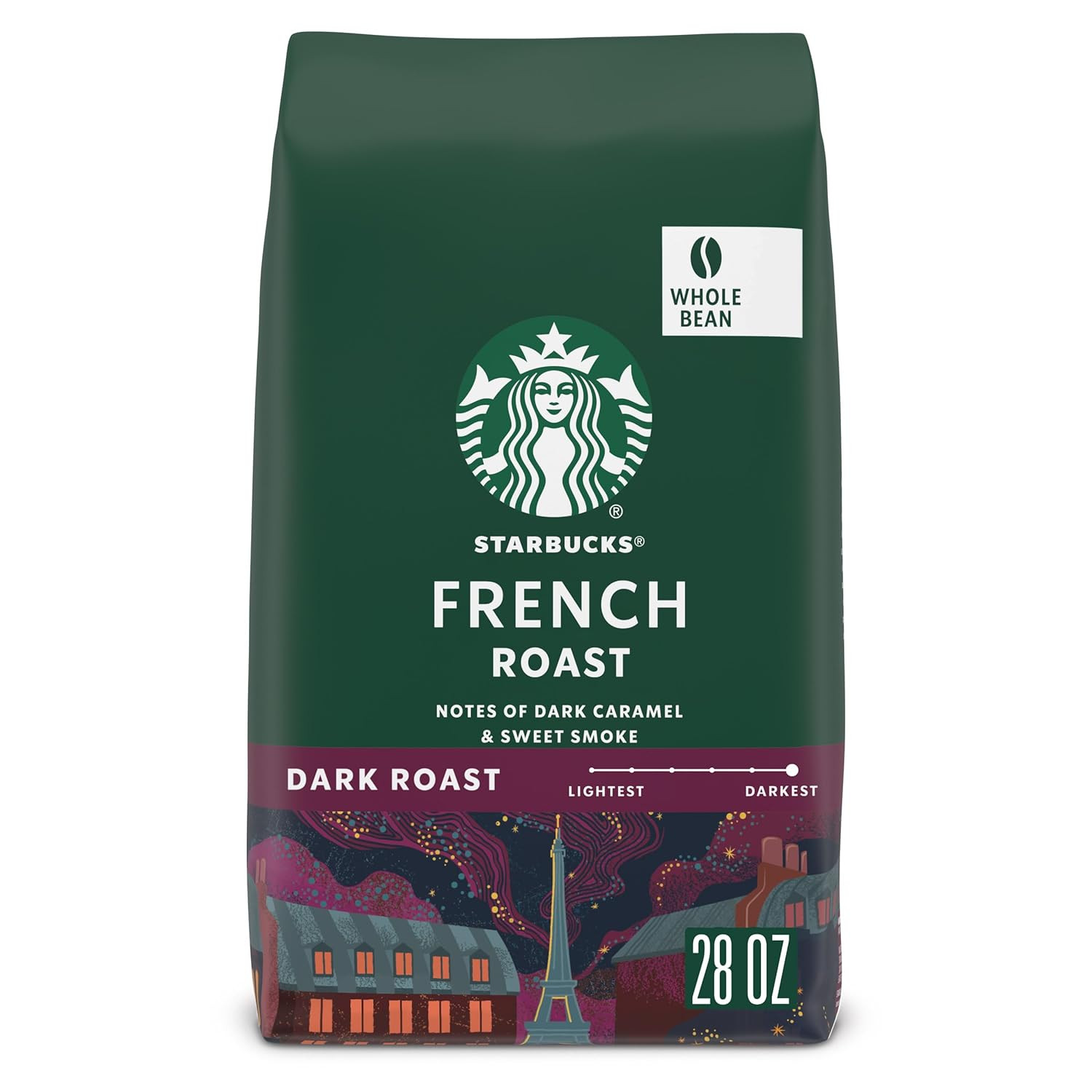 Starbucks Whole Bean Coffee, Dark Roast Coffee, French Roast, 100% Arabica, 1 Ba