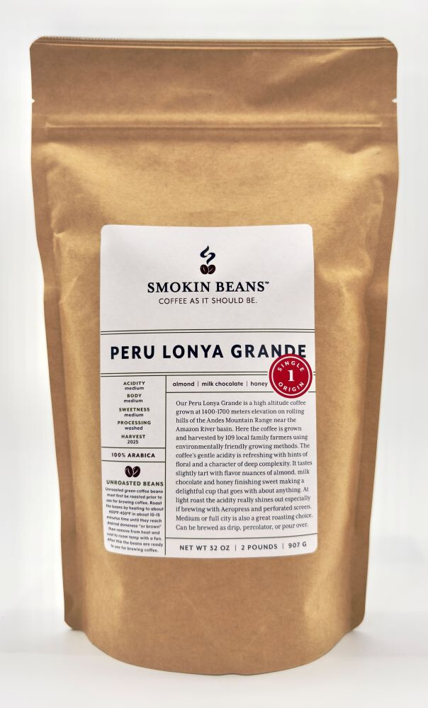 2lb/40lb – Peruvian – Specialty Grade – Premium Unroasted Green Coffee Beans