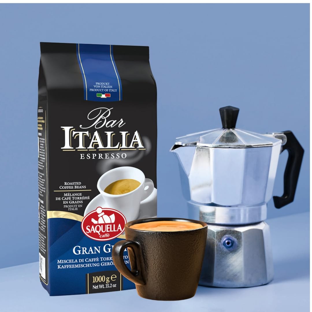 1kg 2.2 LB Kaffee Bar Italia Gran Gusto Espresso Coffee Beans Smooth Crema