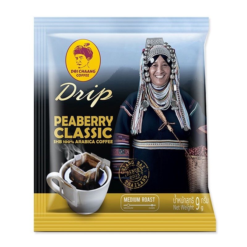 Doi Chaang Coffee Drip Peaberry Classic 1 box is 9gramsx5 pcs