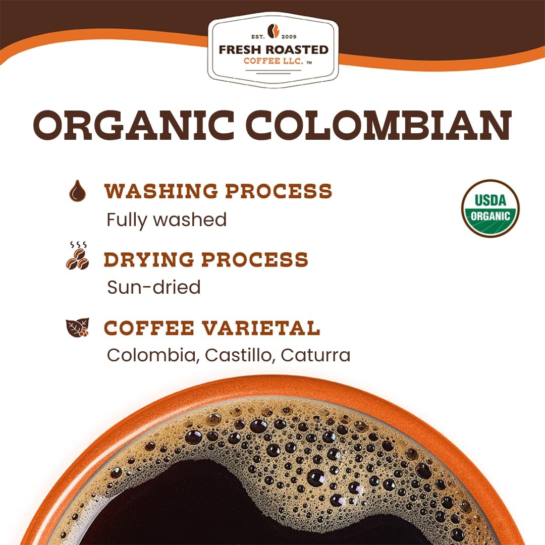 , Organic Colombian | USDA Organic, 100% Single Origin, Kosher | Medium Roast…