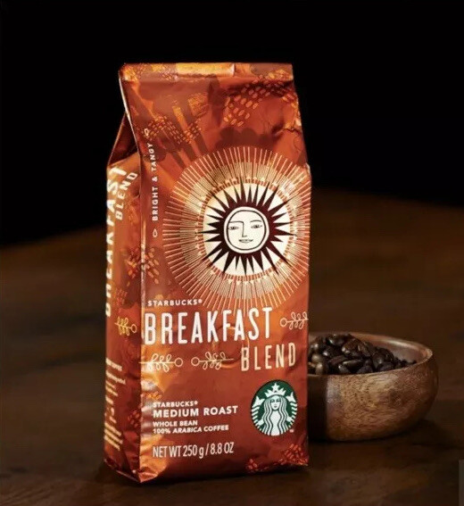 〈Starbucks Japan〉BREAKFAST BLEND whole bean coffee 8.8oz 250g