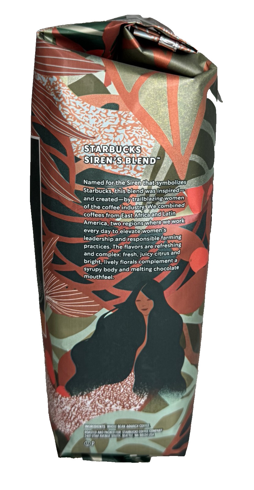 Starbucks Siren’s Blend Medium Roast Whole Bean Coffee 1lb / 16oz / 453g Bag