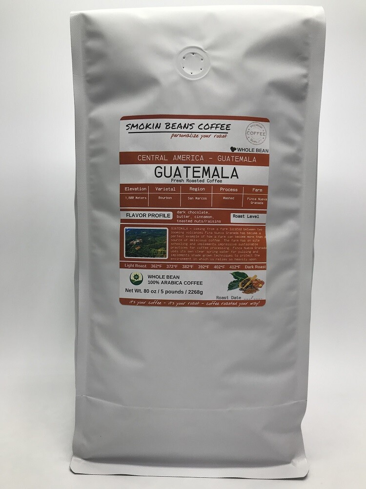 8oz/5lb – Guatemala – Central America – Fresh Roasted To Order Coffee
