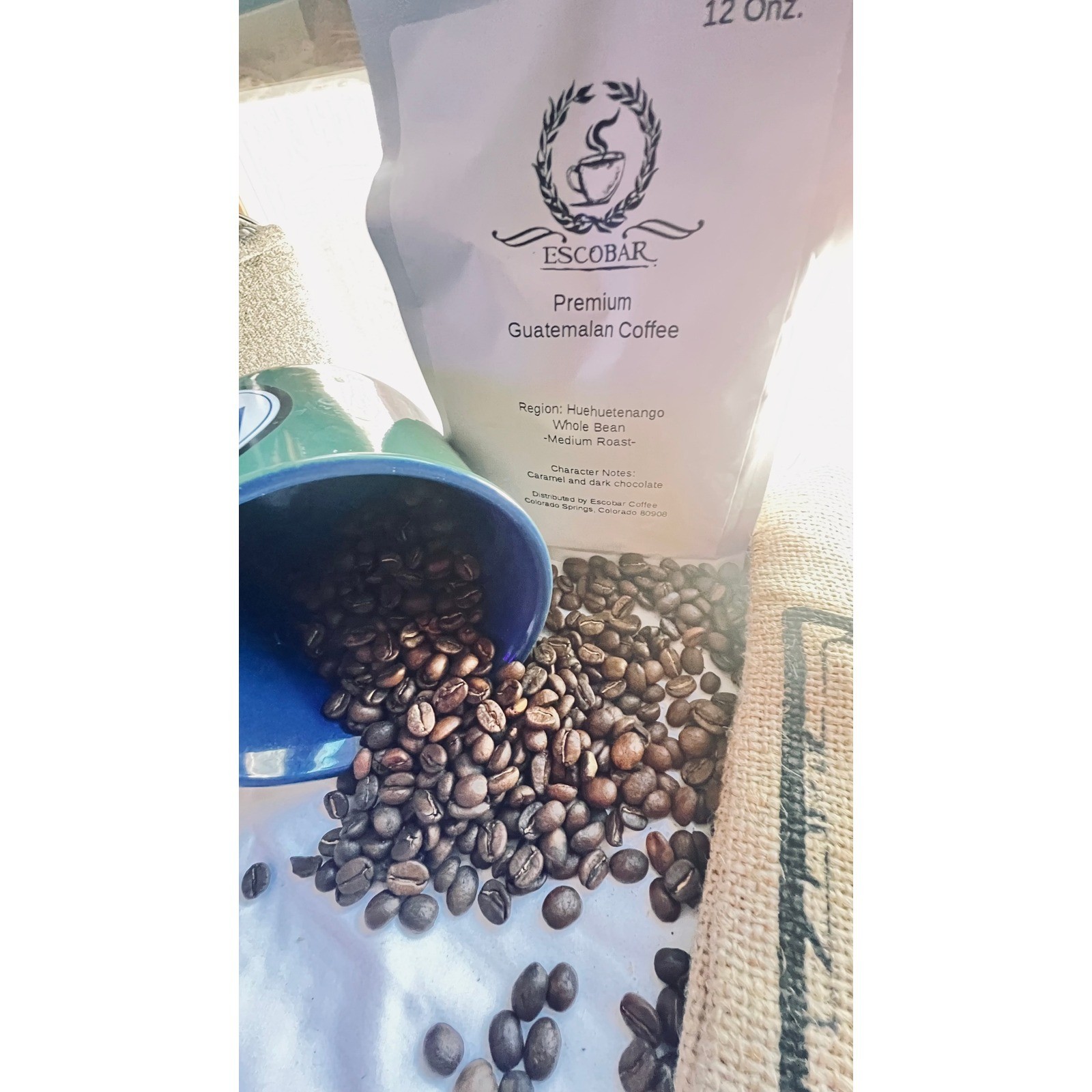 Guatemalan Coffee Beans Huehuetenango | Medium Roast Whole Bean Coffee | 12 oz