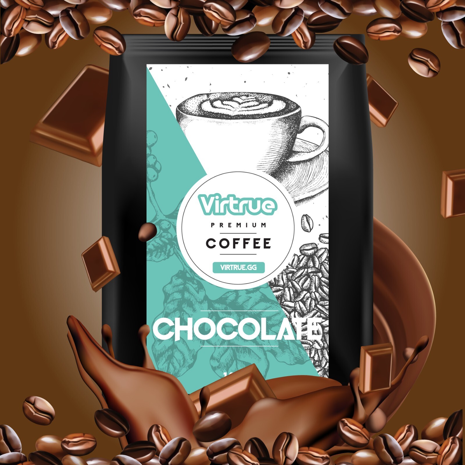Chocolate Flavored Coffee 16oz – Ground or Whole Bean – 5 Stars – Fast Shipping