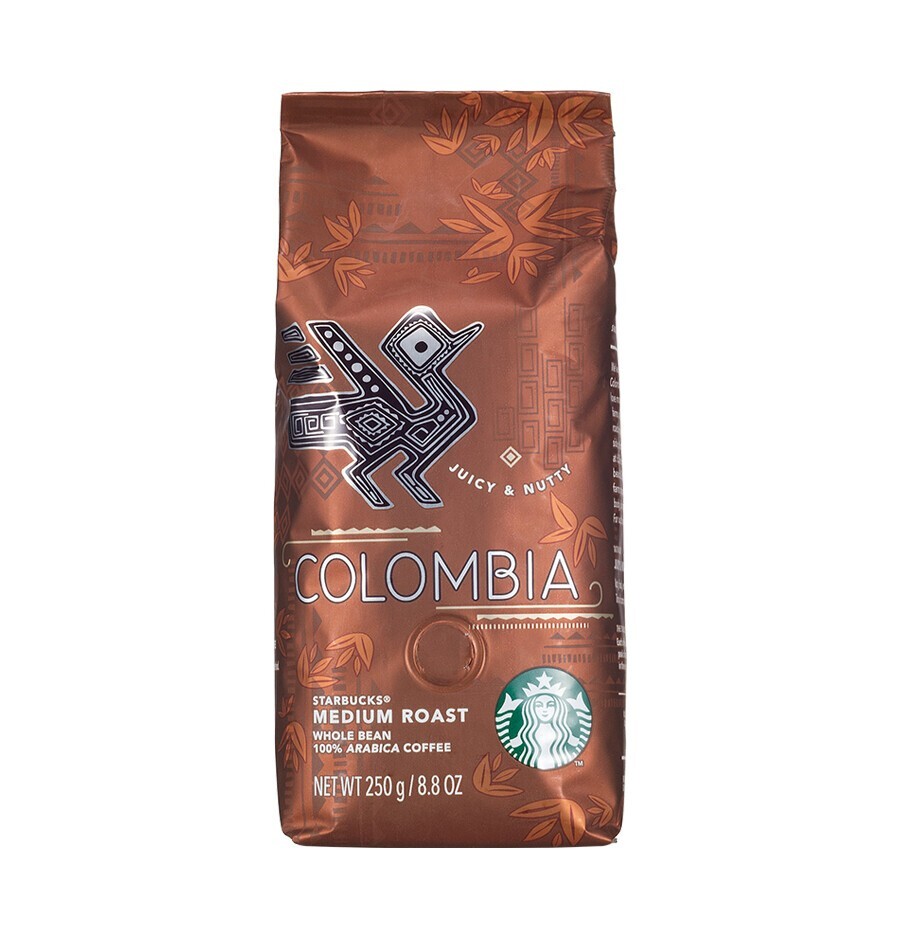 Starbucks Whole Bean Coffee Colombia 250g 8.8oz Medium Roast Asia Limited Fresh