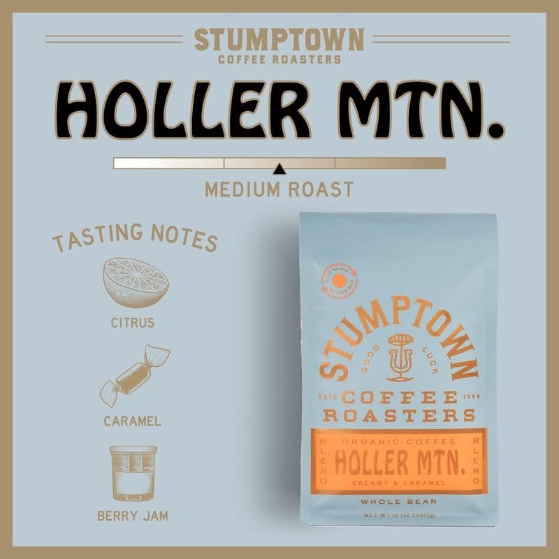 12oz Stumptown Organic Whole Bean Coffee – Bright Citrus & Creamy Caramel Notes