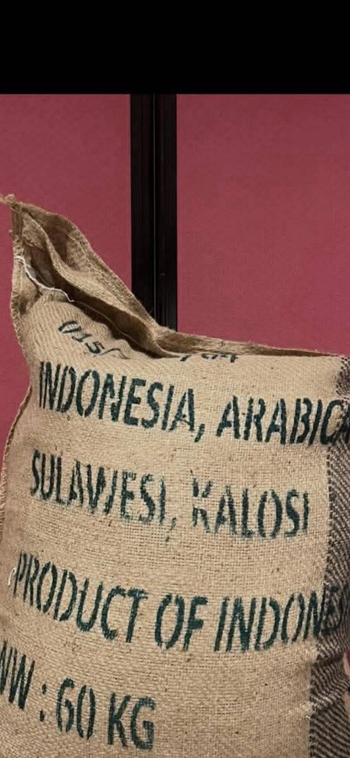 Full bag of Green Indonesian Coffee