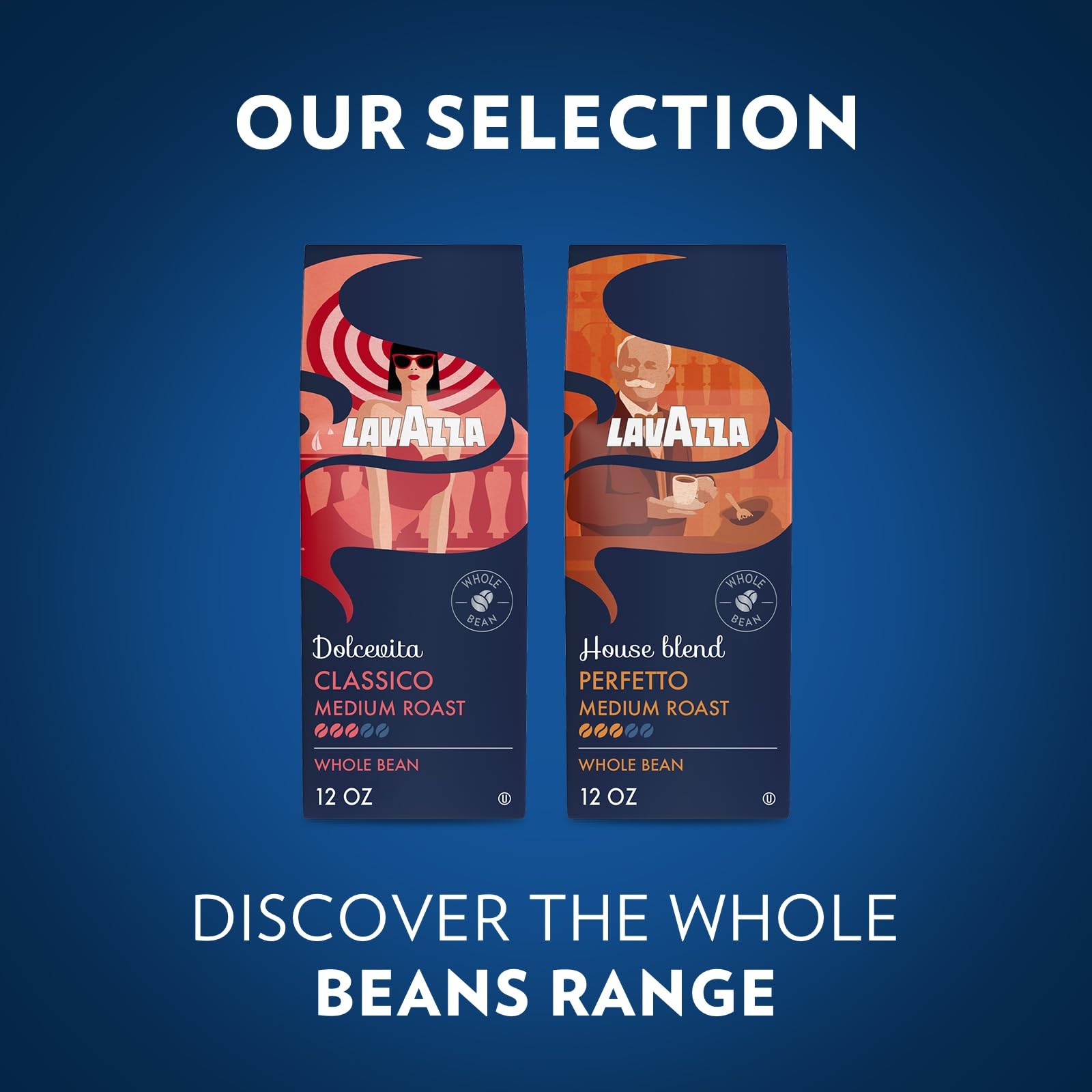 Lavazza Dolcevita Classico Whole Bean Coffee 12oz Bag, Medium Roast, Rich and…