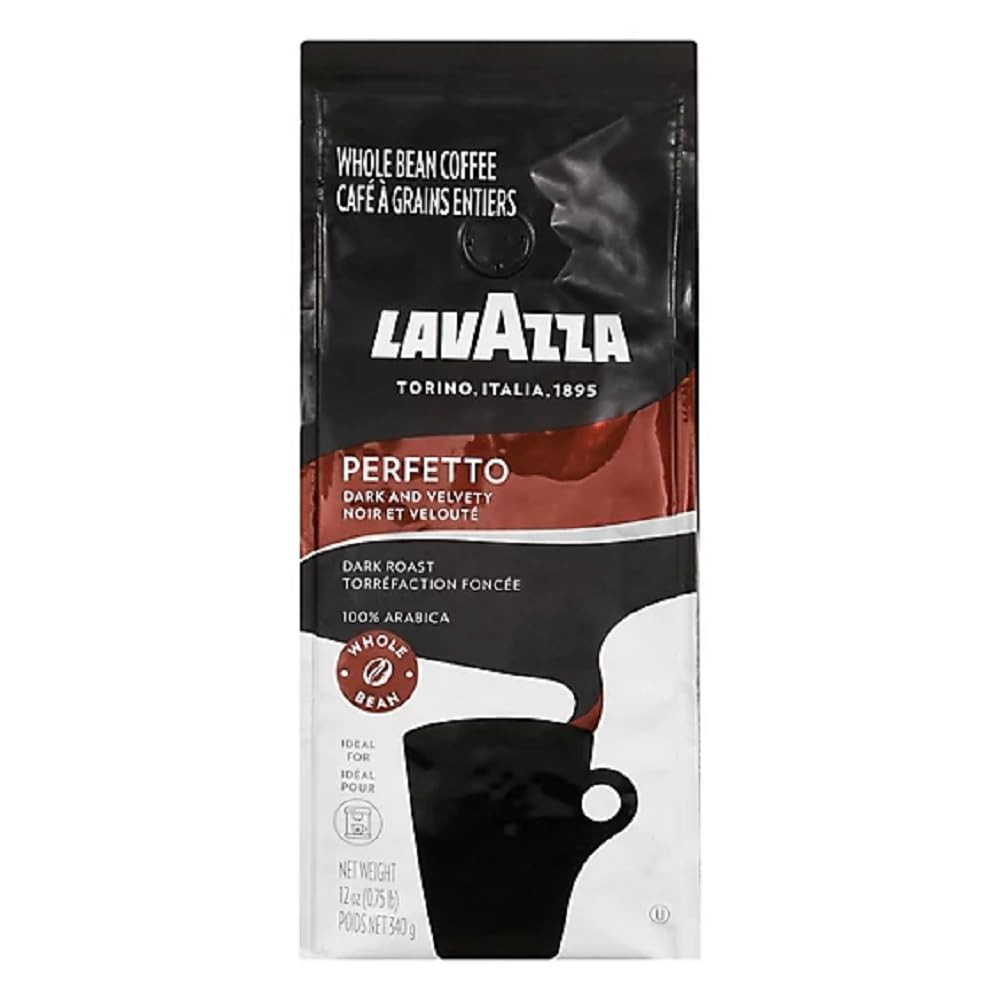 Lavazza House Blend Perfetto Whole Bean Coffee 12Oz Bag, Medium Roast, Full
