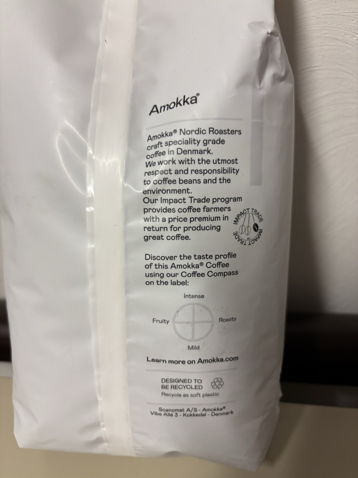 Amokka Gorgona Italian Blend Coffee Beans 1000g Whole Bean Dark Roast NEW Sealed