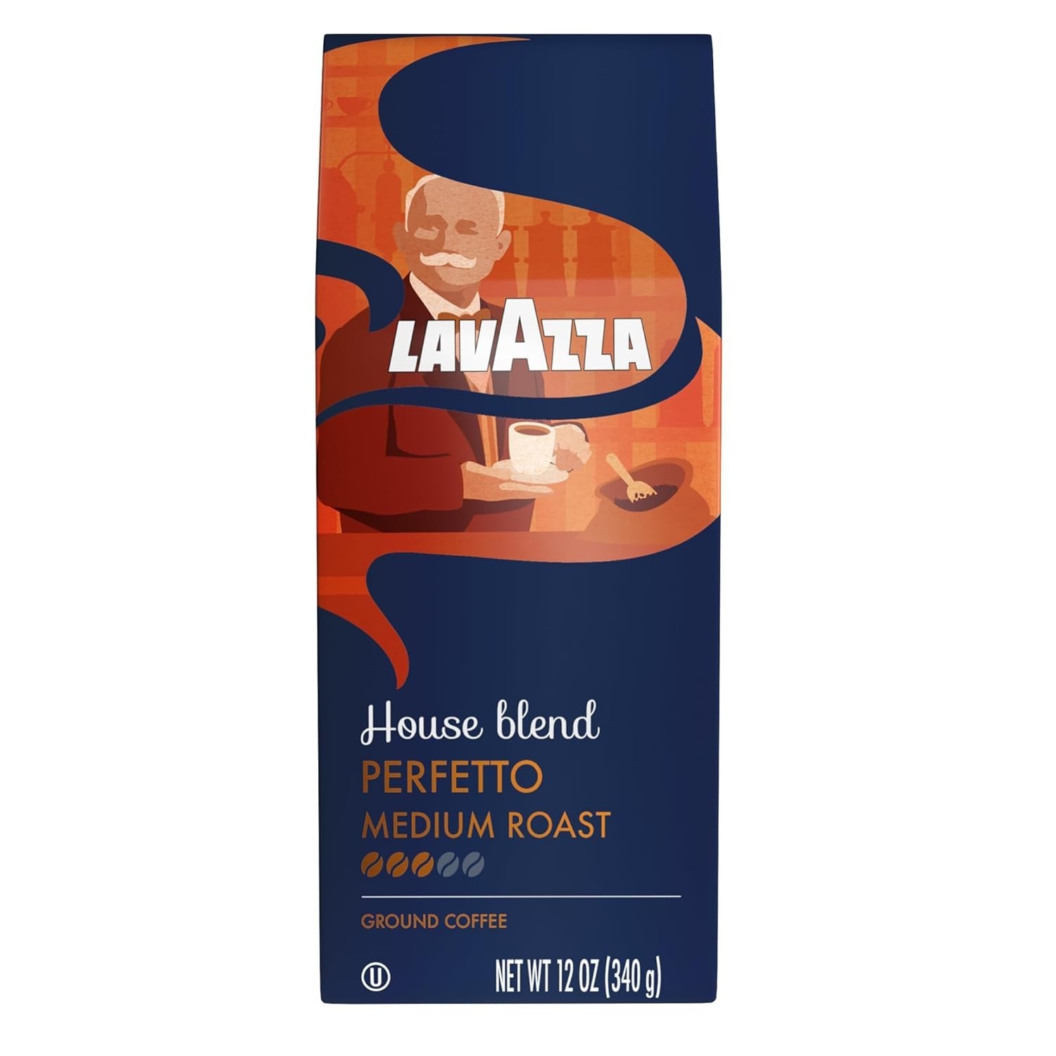 Lavazza House Blend Perfetto Ground Coffee Medium Roast 12oz Bag