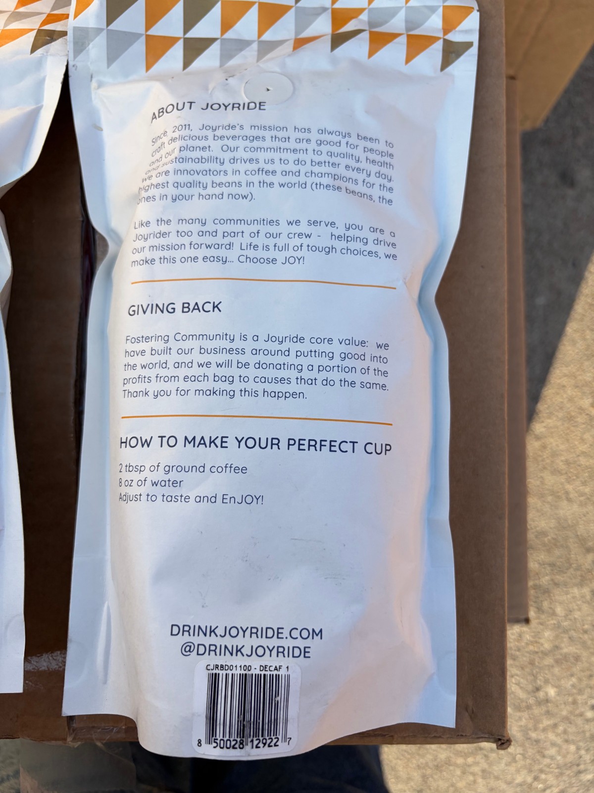 3x 16oz JOYRIDE Joy Ride Damn Fine DECAF Whole Bean Coffee BB 7/9/2026 java