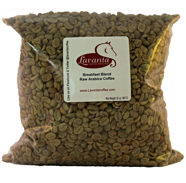 LAVANTA COFFEE GREEN BREAKFAST BLEND TWO POUND PACKAGE