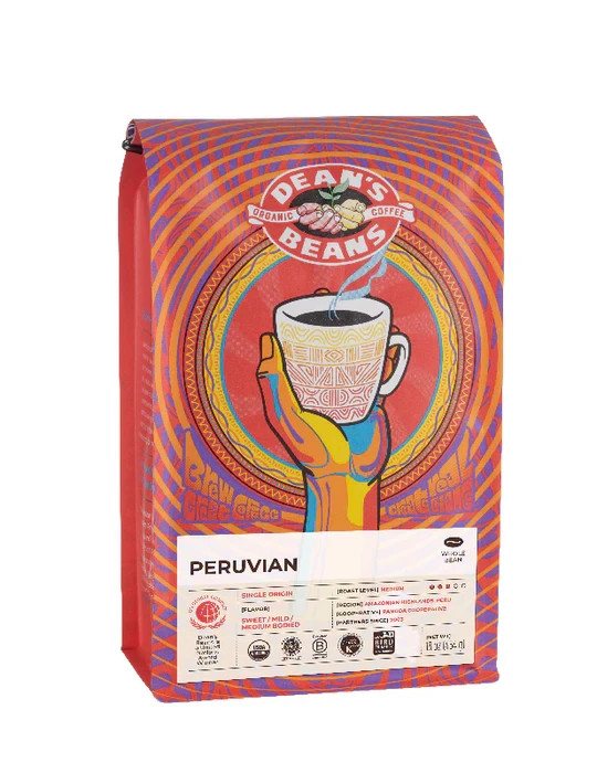 Dean’s Beans Peruvian Organic Carbon Neutral Whole Bean & Ground Coffee 1lb
