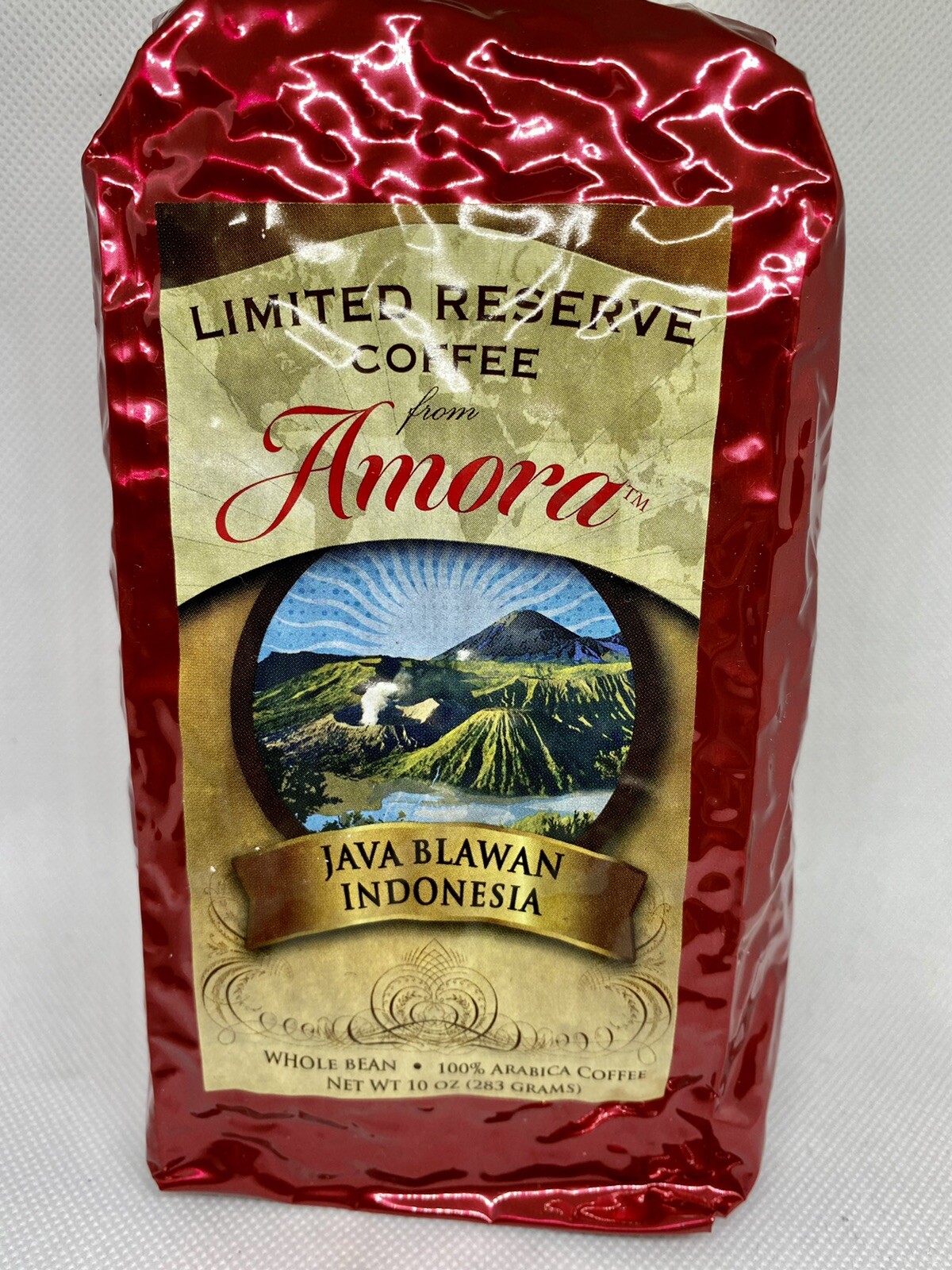 Amora LIMITED RESERVE Java Blawan Indonesia Arabica Whole Bean Coffee +Lenox Cup
