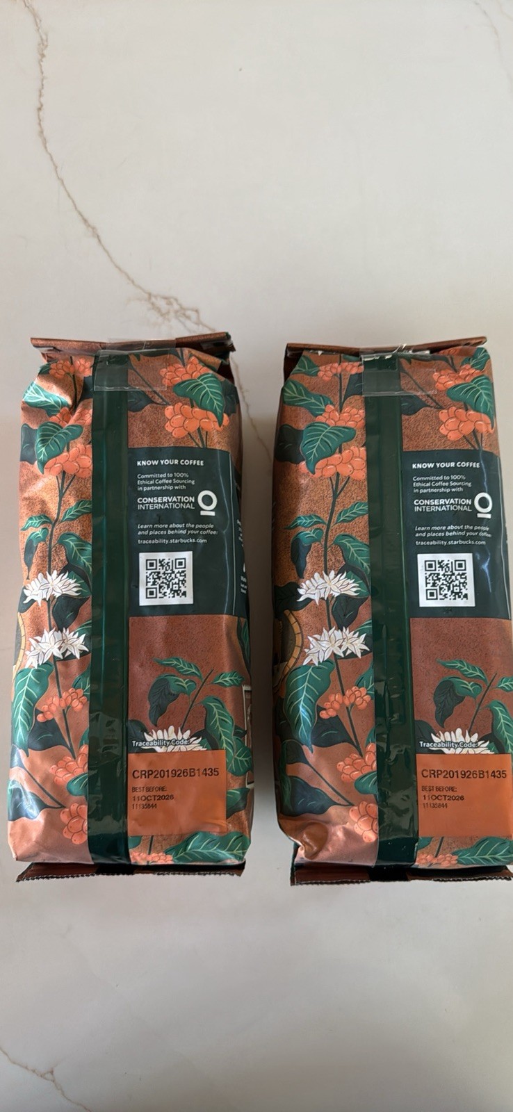 Starbucks Decaf Pike Place Medium Roast Whole Bean Coffee 1lb / 16oz Bag (Qty 2)