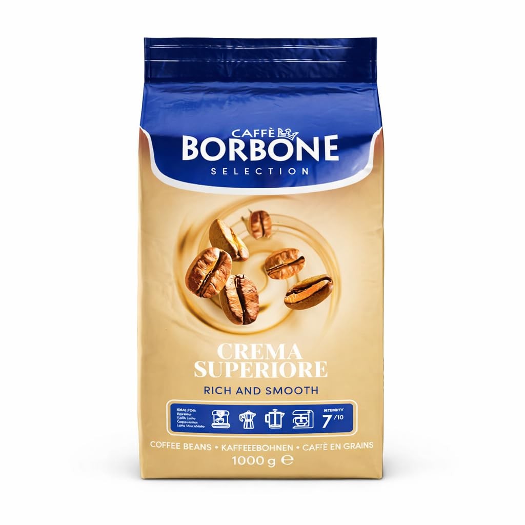 Crema Superiore Whole Bean Coffee, Arabica and Robusta Blend, Medium Roast, 2…