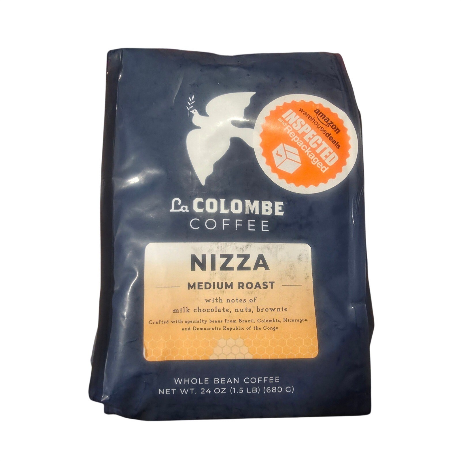 La Colombe Nizza Medium Roast Whole Bean Coffee 24oz Milk Chocolate/Nuts/Brownie