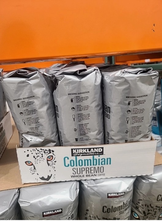 Kirkland Signature Colombian Supremo Whole Bean Coffee Medium Roast 3 lb