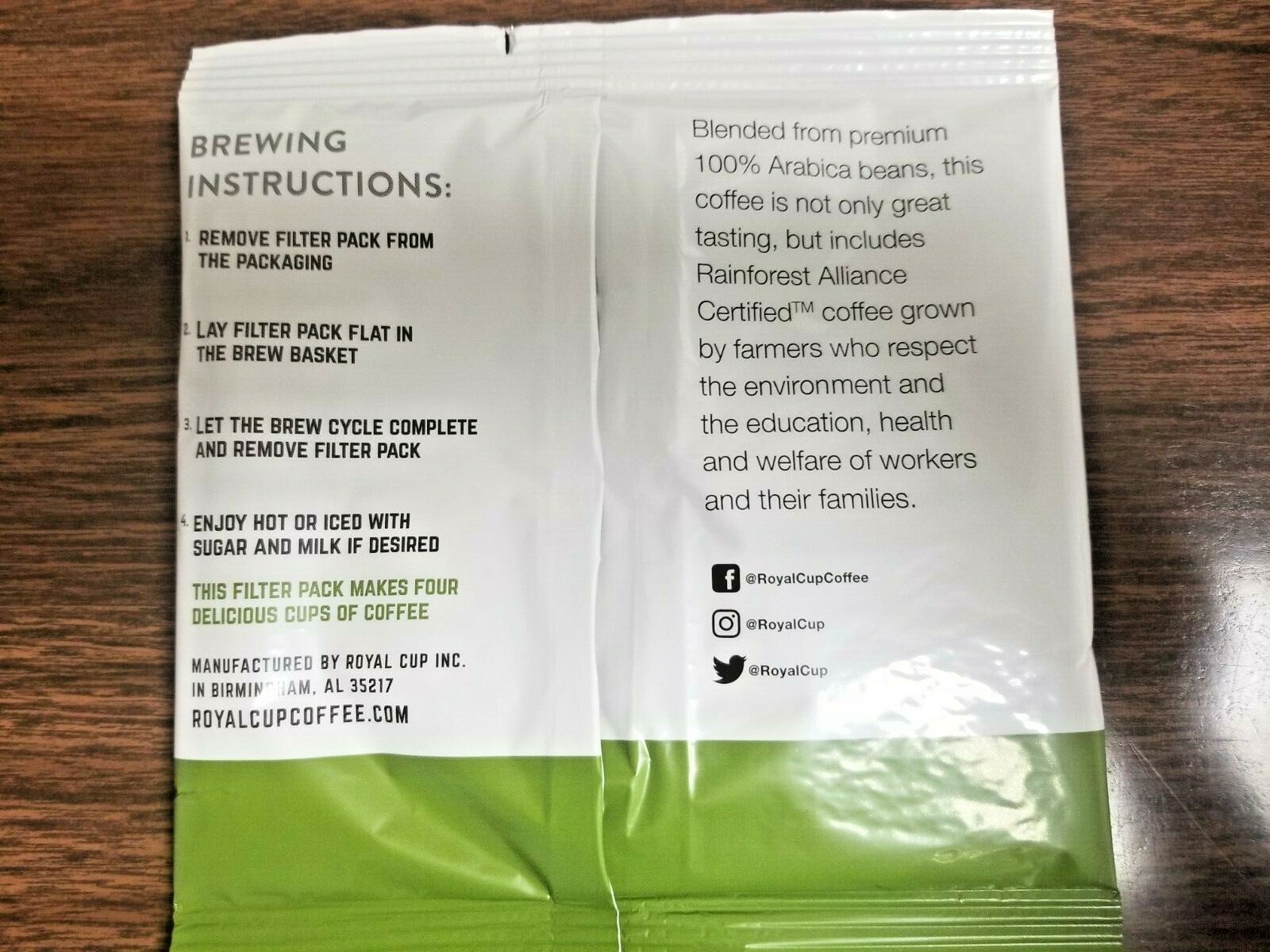 (100 UNITS) PREMIUM 4-CUP MOTEL IN ROOM REGULAR COFFEE 0.75 oz PER PACK