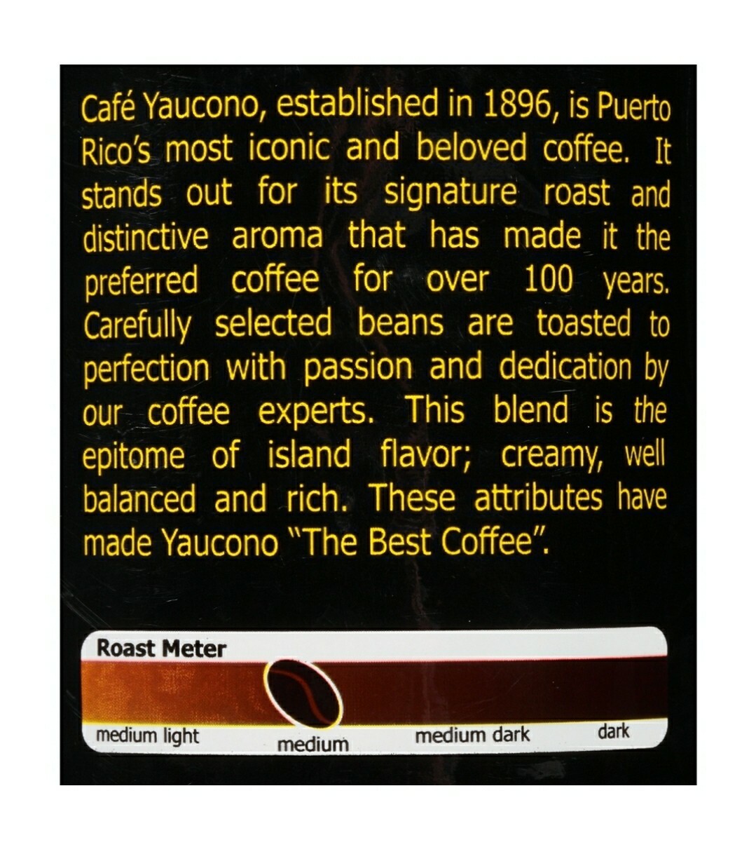 CAFE YAUCONO, MEDIUM ROAST WHOLE BEAN COFFEE 5 Bags 10 Lbs. Total