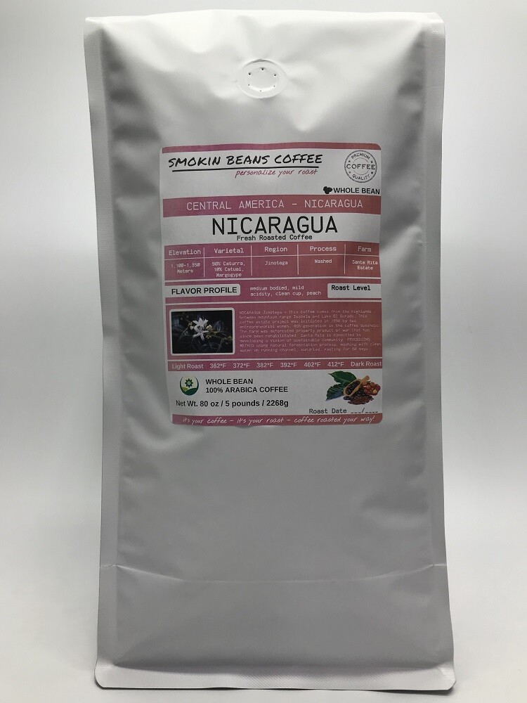 8oz/5lb – Nicaragua – Central America – Fresh Roasted To Order Coffee