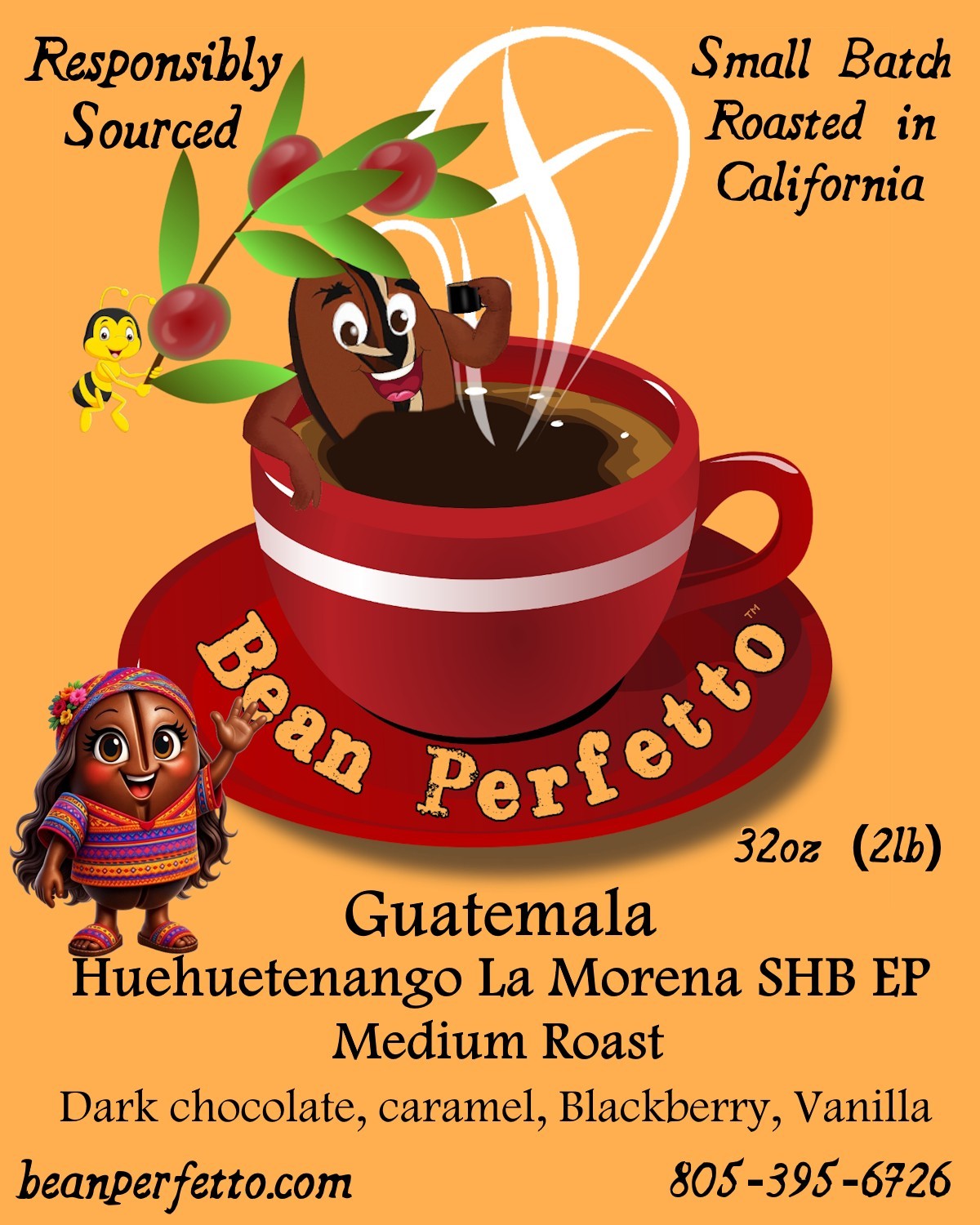 2 lb Guatemala La Morena Huehuetenango SHB EP Fresh Roasted Coffee Whole Bean