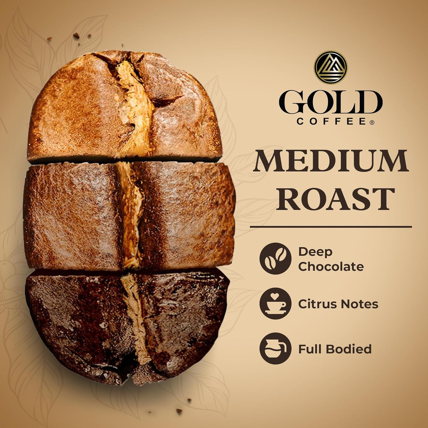 Co. Blue Mountain Premium Blend – Medium Roast, Whole Bean 100% Arabica Coffee –
