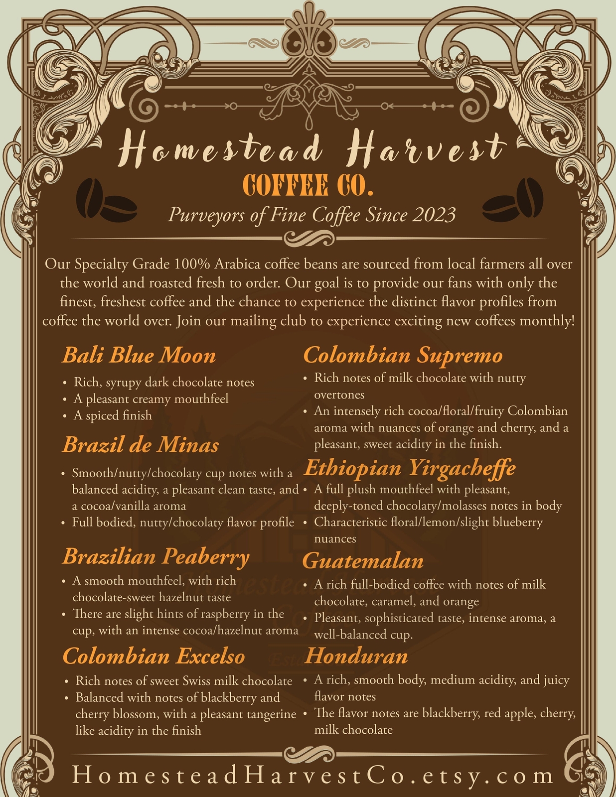 12 Oz Ethiopian Yirgacheffe Coffee | 100% Arabica Coffee Beans | Fresh Roasted