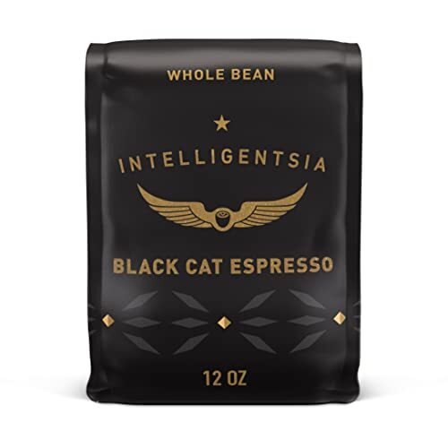 Coffee, Medium Roast Whole Bean Coffee – Black Cat Espresso 12 Ounce Bag with…
