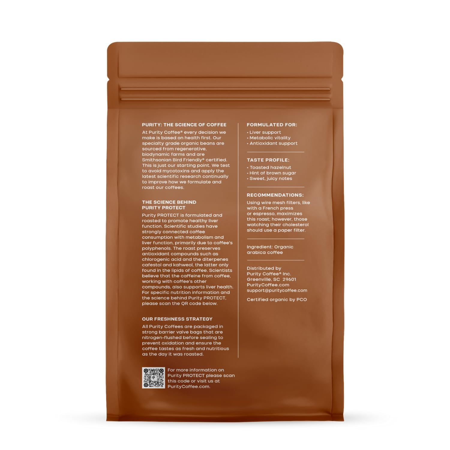 PROTECT High Antioxidant Light-Medium Roast Whole Bean (12Oz Bag) | Specialty-Gr