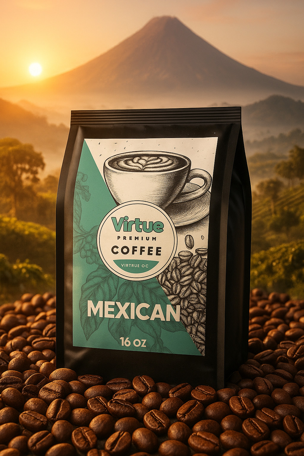 Mexican Light Roast Coffee 16oz – Ground/Whole Bean – Fast Shipping