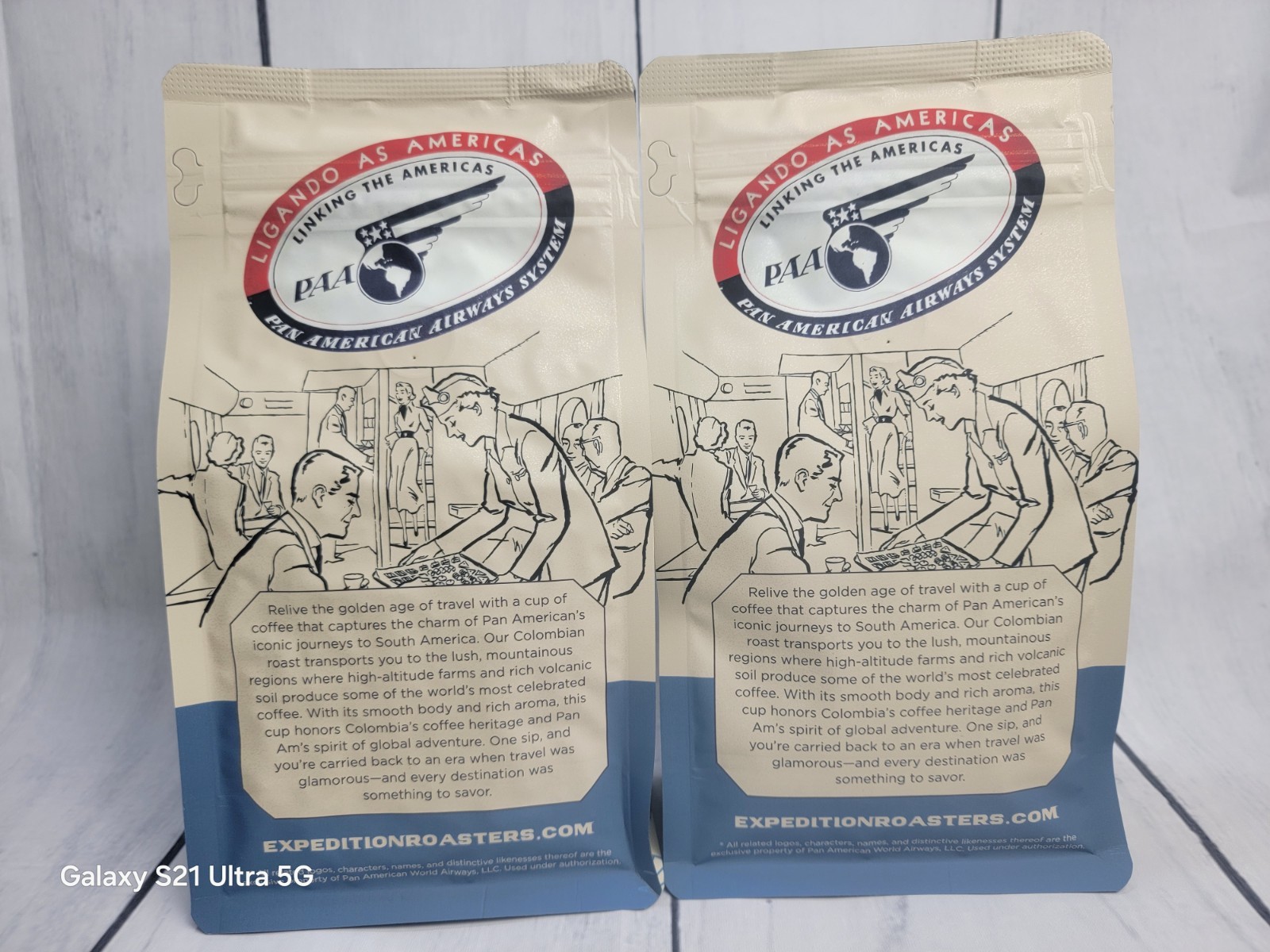 Whole Bean Medium Coffee PAN AM Colombia 12oz Lot of 2 Sealed