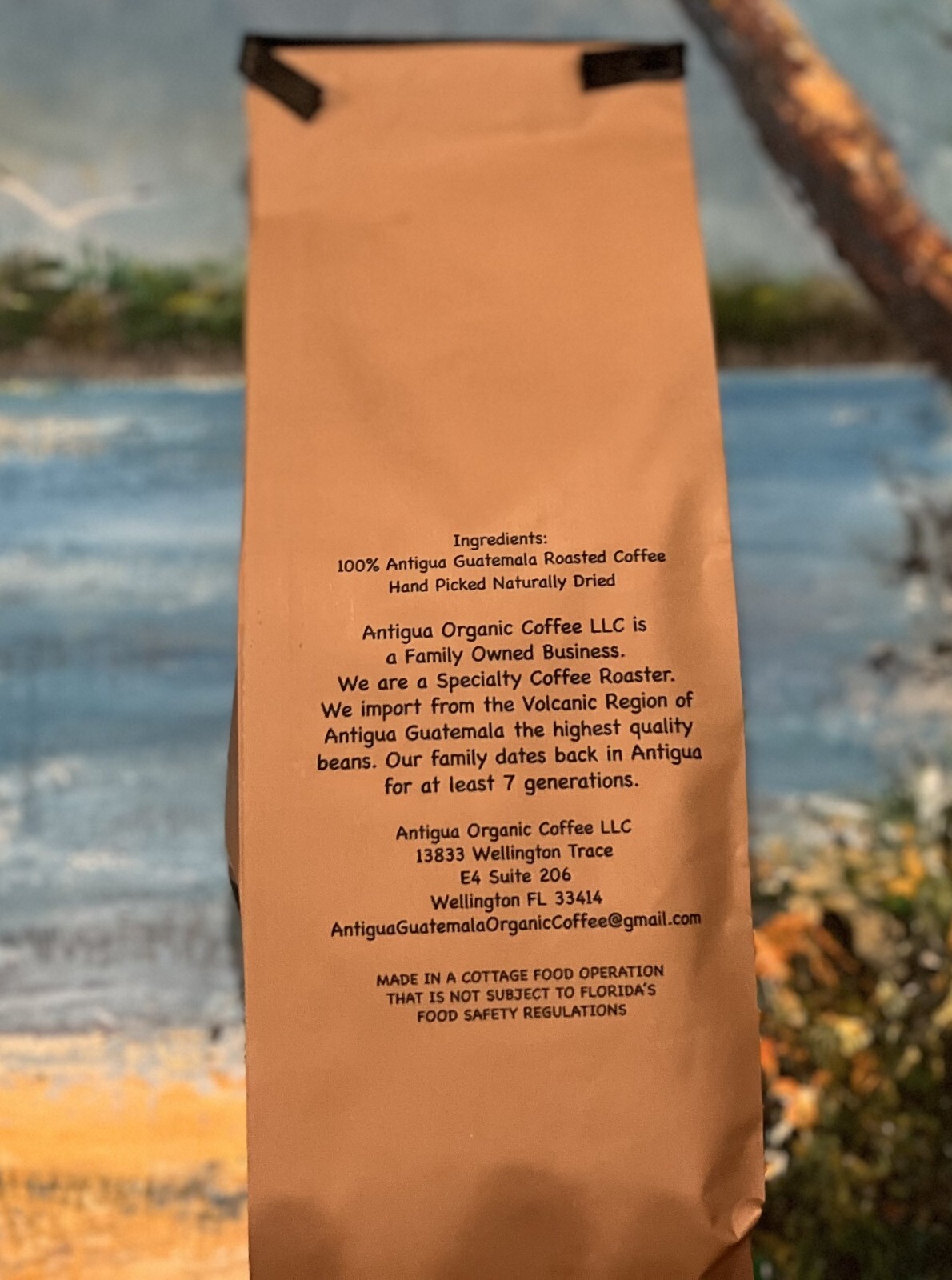 ANTIGUA ORGANIC COFFEE LLC Natural Organic Low Acid Coffee Whole Bean