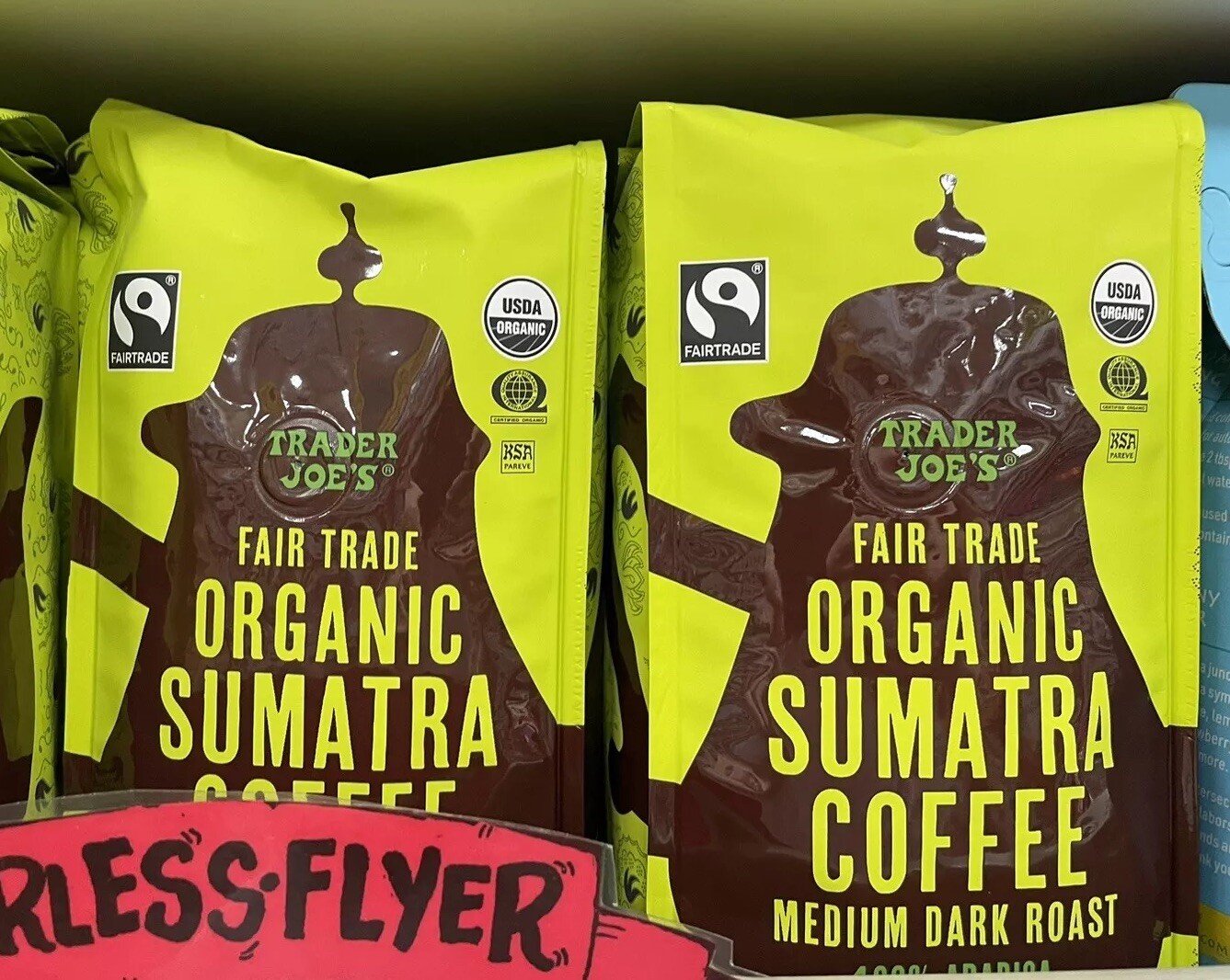 2 Packs Trader Joe’s Organic Fair Trade Sumatra Whole Bean Coffee 13oz ☕️
