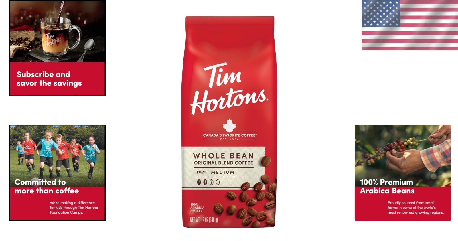 Signature Whole Bean Coffee Blend; Medium Roast, 12 Ounce Aromatic Bag