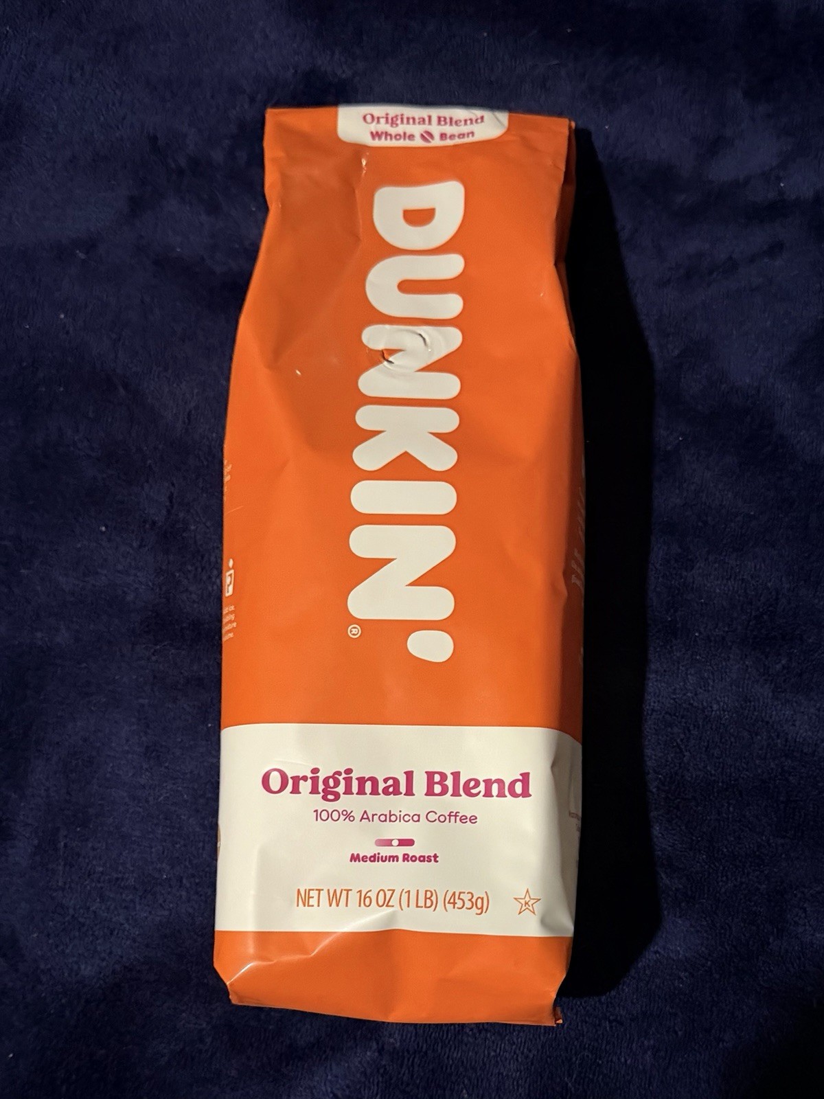 DUNKIN’ DONUTS ORIGINAL BLEND 100% ARABICA COFFEE WHOLE BEAN 1LB— EXPIRES 3/2027