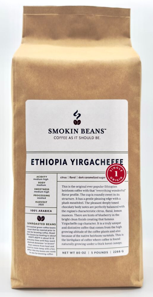 ETHIOPIA YIRGACHEFFE – Premium Specialty Coffee – Unroasted Green Beans Roaster