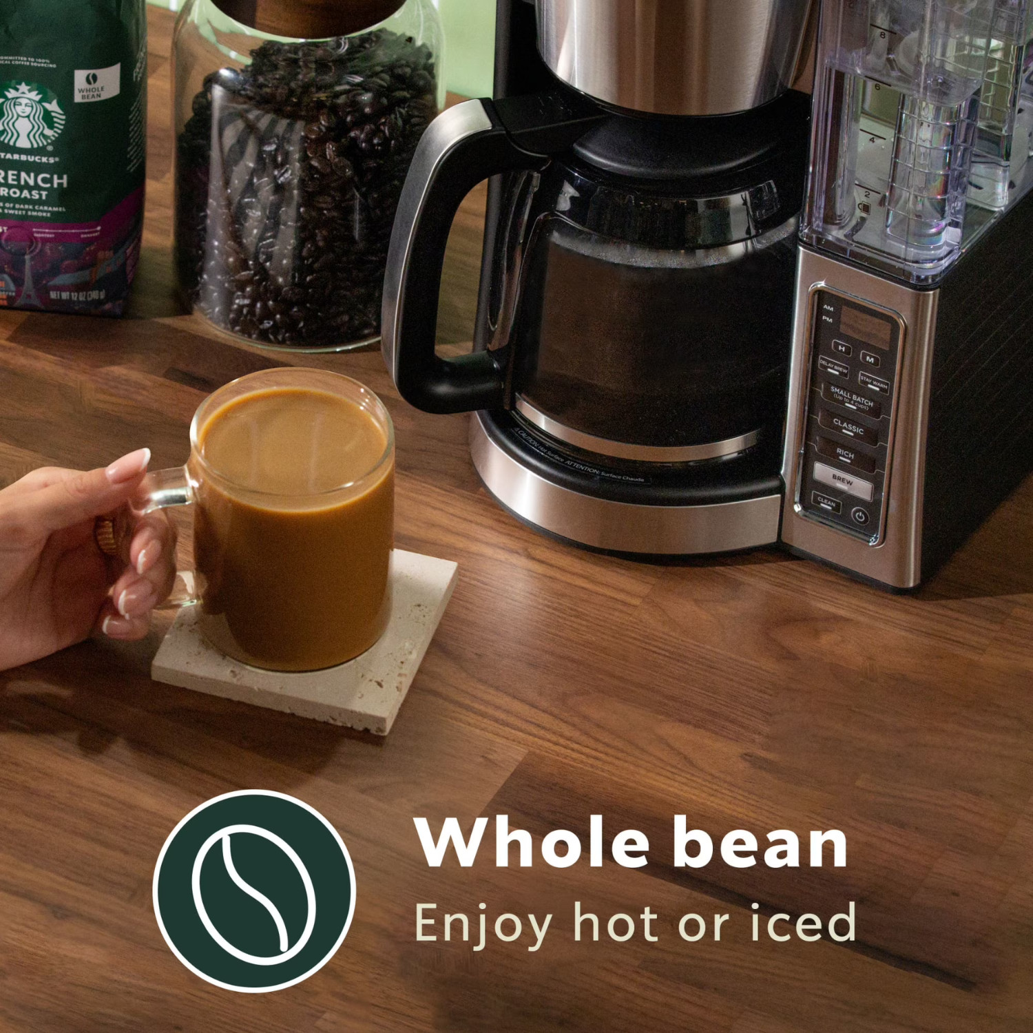 Starbucks French Roast, Whole Coffee Beans, Dark Roast Hot or Iced Coffee, 28 oz