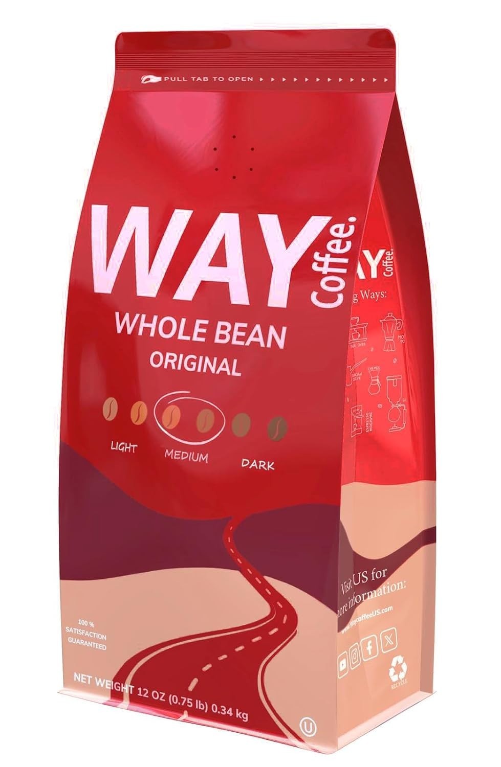 WAY Coffee Medium Roast Whole Bean Coffee – The 12 Oz