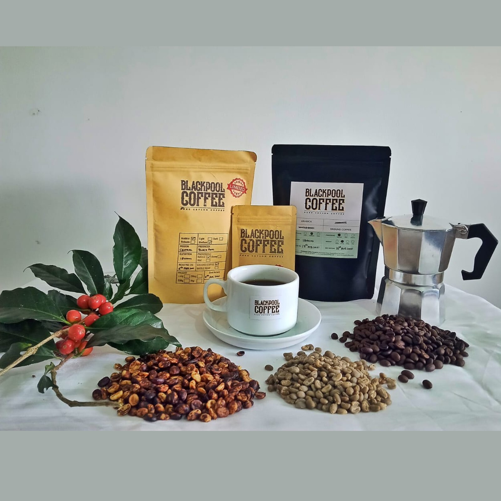 Coffee Whole Hand Roasted Bean Beans.100% Pure homemade Ceylon Arabica