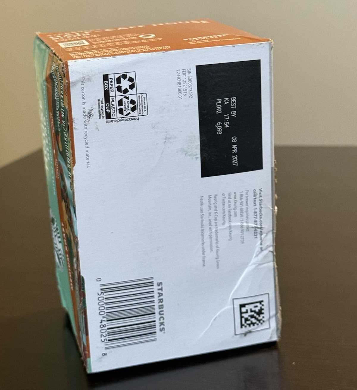 Starbucks Half Caff – 10ct K-Cup 10 Count (Pack of 1) Damaged Box