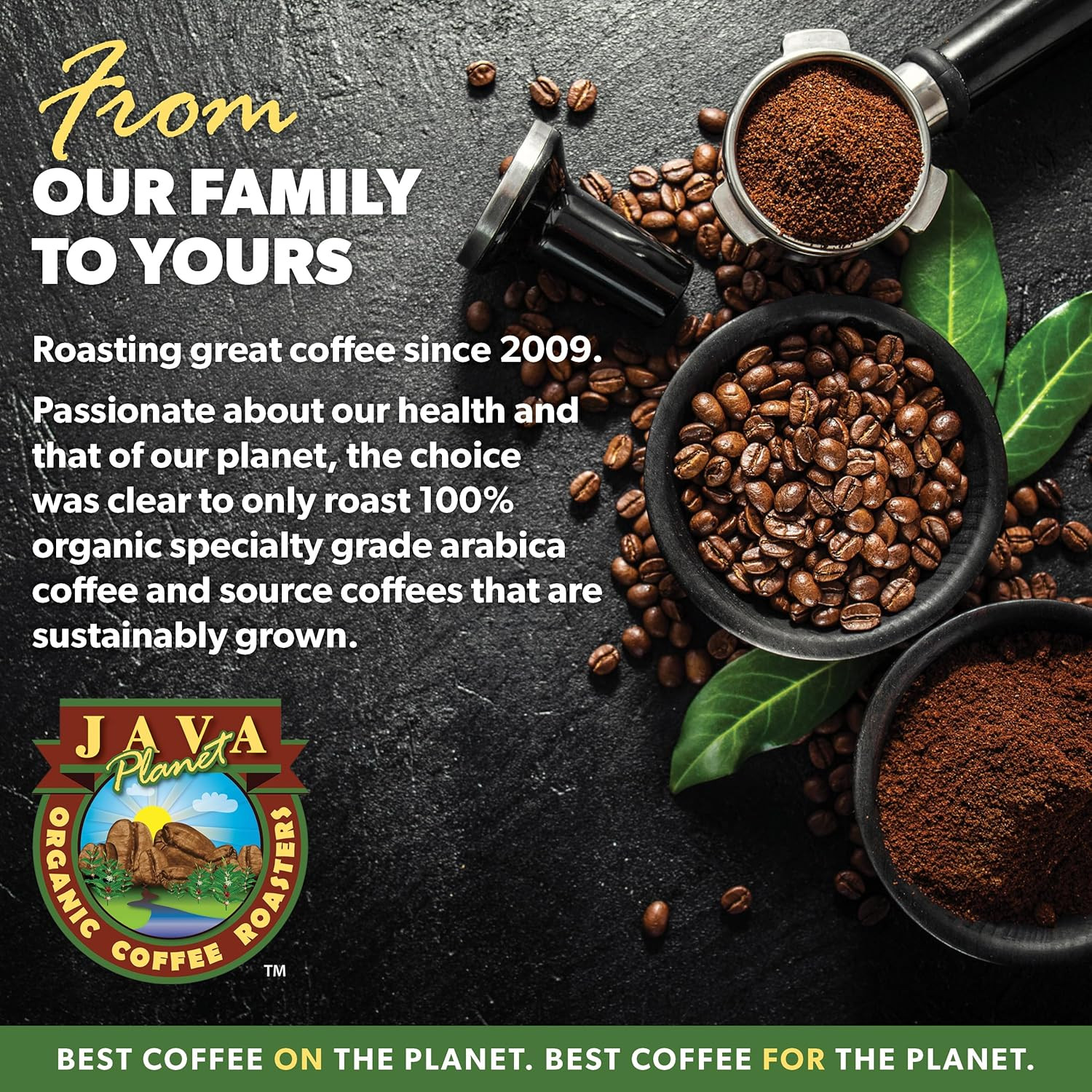 Organic Sumatra Single Origin Dark Roast Whole Bean Coffee, Low Acid, Smooth