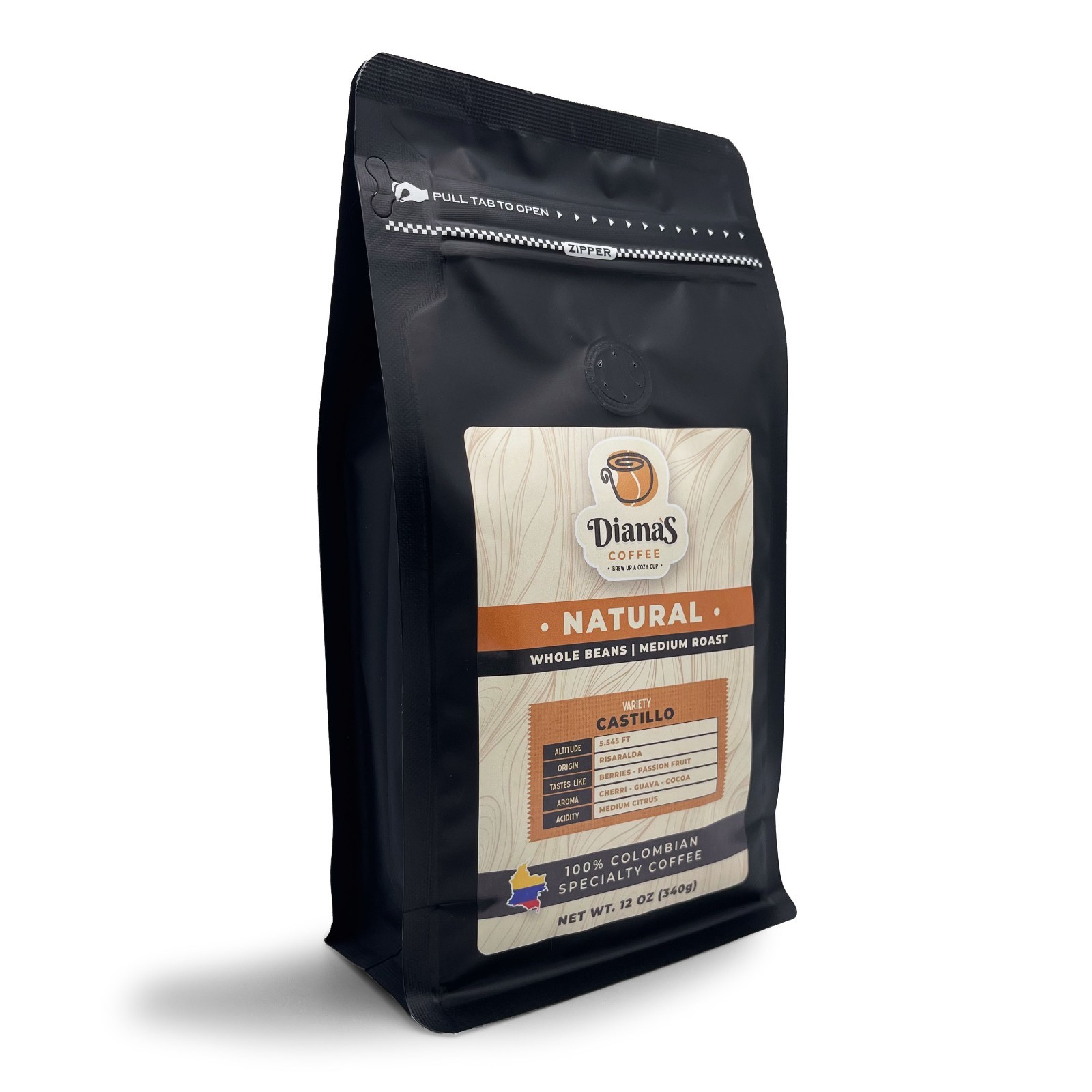 Diana’s Coffee | Original Specialty | Natural | Whole Bean | 12 oz (340g)
