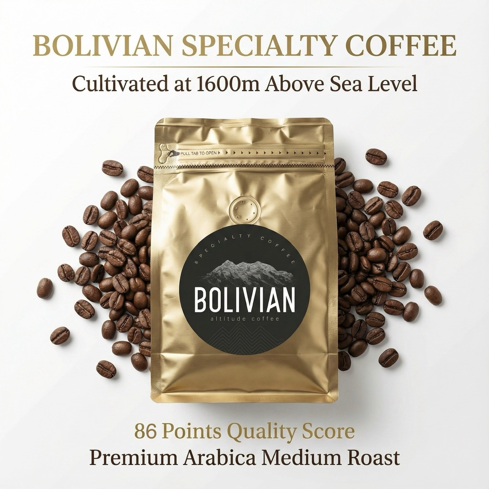 Premium Bolivian High Altitude Coffee – Fresh Roasted – 8.8oz – Single Origin