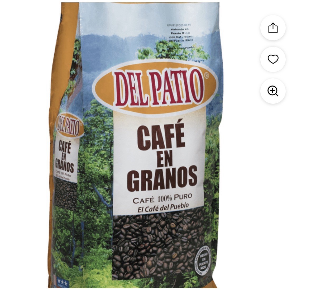 Del Patio Coffee Medium Roast Whole Beans 2.2 lb – 100% Pure Puerto Rican Coffee
