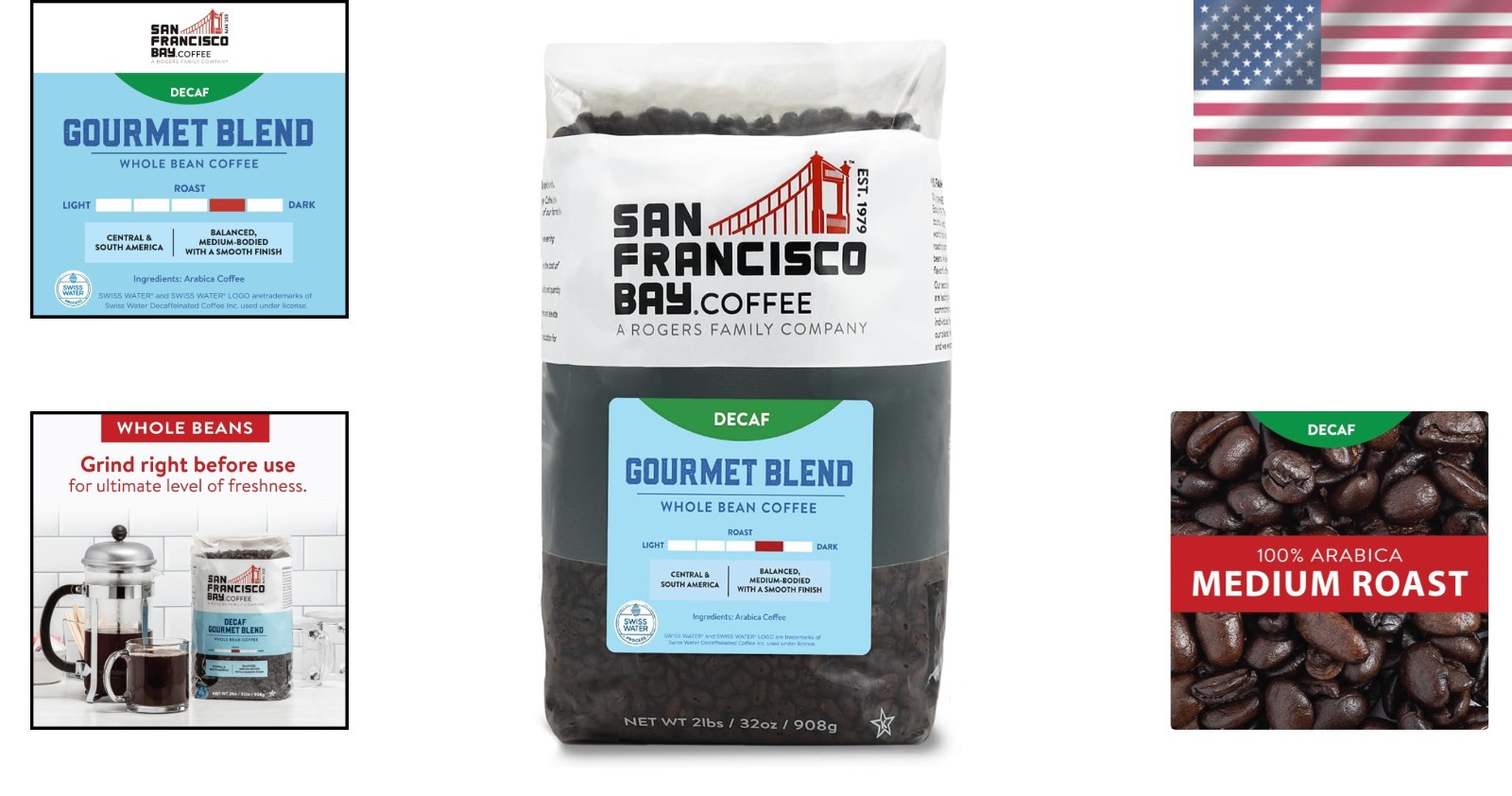 Swiss Water Processed Decaf Coffee Beans – Gourmet Blend